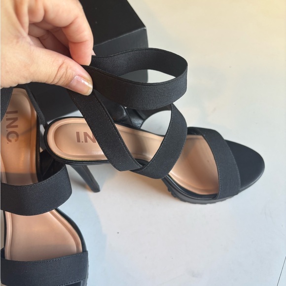 INC International Concepts Black Strappy Heels - Picture 4 of 8